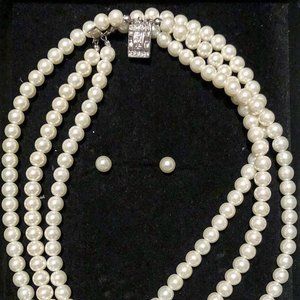 JEWELRY - Ivory Pearl NECKLACE and EARRING Set